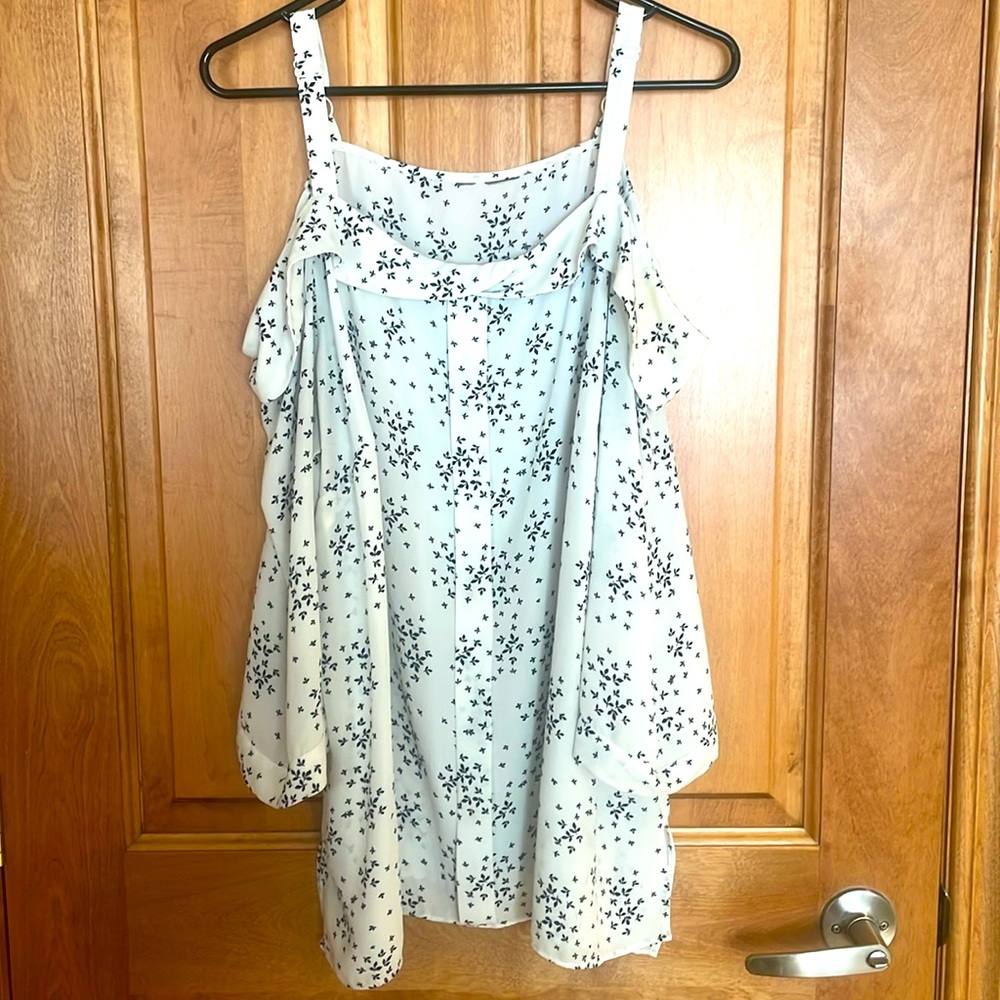 Unbranded Cold Shoulder White Blouse 2X